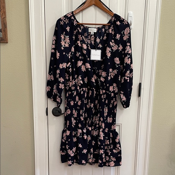 Premier Dresses & Skirts - Premier Amour Navy Dress with Pink Floral Print NWT